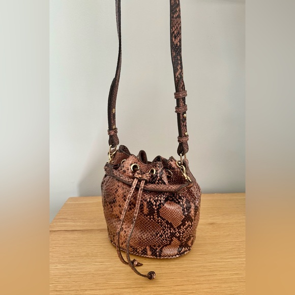 Ann Taylor pink snakeskin bag - Picture 3 of 11